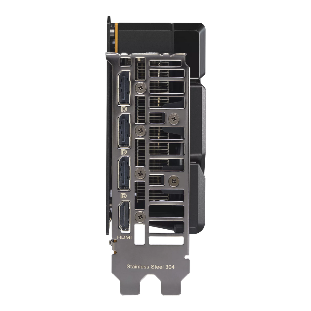 كرت شاشة ASUS Dual RTX 5060 من زاوية جانبية