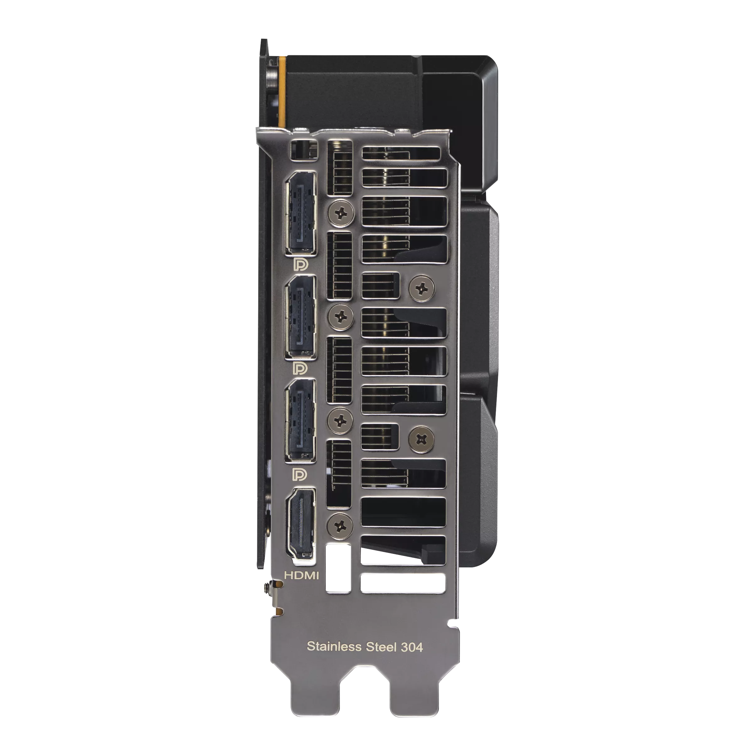 كرت شاشة ASUS Dual RTX 5060 من زاوية جانبية