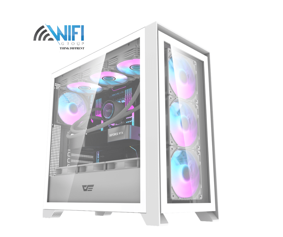 Case Darkflash DRX90 White with Aigo AT650 PSU 650W 80+ Bronze