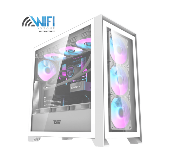 Case Darkflash DRX90 White with Aigo AT650 PSU 650W 80+ Bronze