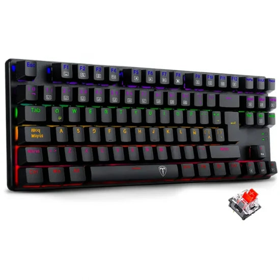 T-DAGGER Bora T-TGK313 Red Switch RAINBOW LED Mechanical Gaming Keyboard