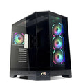 Tortox Prism Triple Glass with 7 fans White