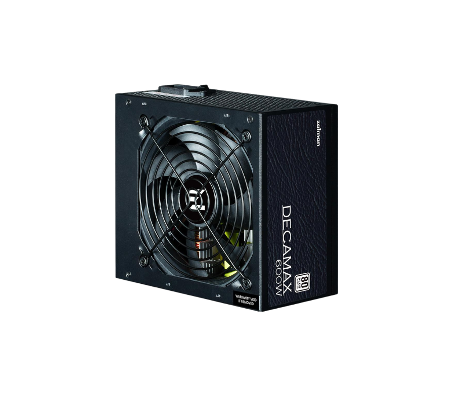 مزود الطاقة زالمان ديكاماكس ZM600-LX3 600 واط بمعيار 80PLUS وكفاءة 85% ومصحح معامل القدرة النشط ATX 12V PSU