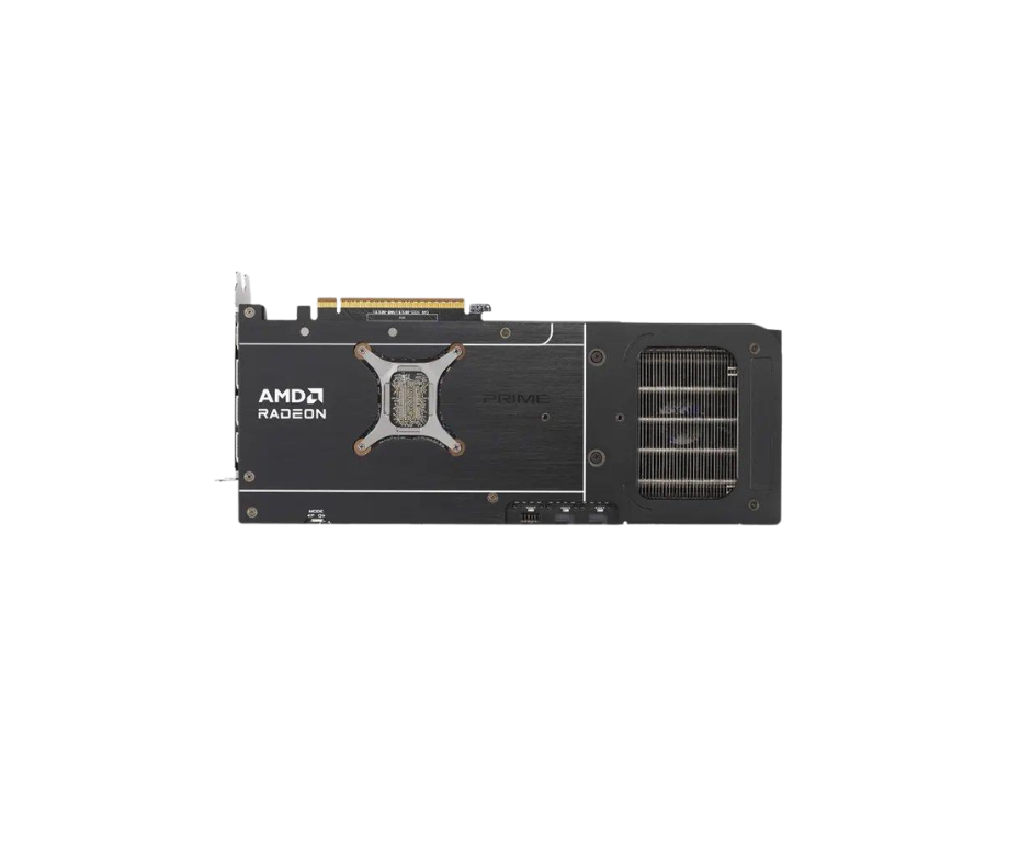 كرت شاشة ASUS Prime RX 9070 EVO من زاوية جانبية