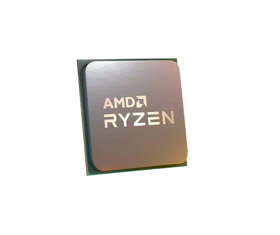 معالج AMD Ryzen 5 5500 يوضح الملصق المعدني