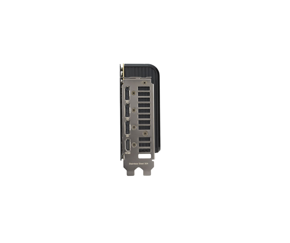 كرت شاشة ASUS RTX 5080 Prime OC يوضح المراوح والتبريد