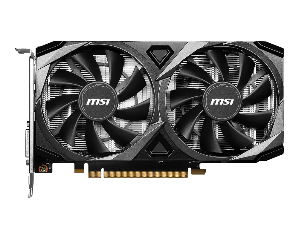 كرت شاشة MSI RTX 3050 VENTUS 2X XS يوضح منفذ DVI-D