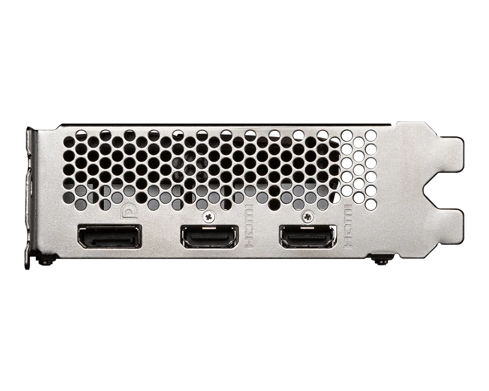 كرت شاشة MSI RTX 3050 VENTUS 2X E من زاوية جانبية