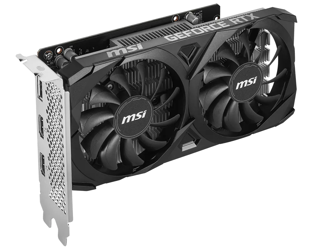 كرت شاشة MSI RTX 3050 VENTUS 2X E منظر علوي