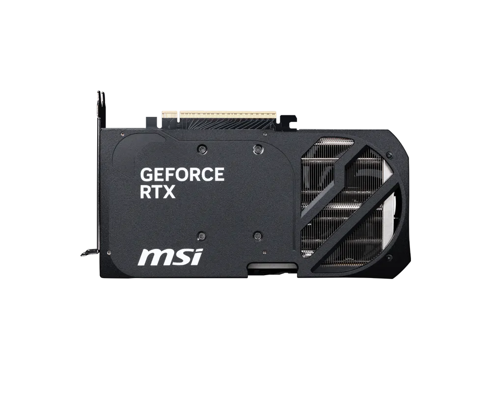 كرت شاشة MSI RTX 5070 SHADOW من زاوية جانبية