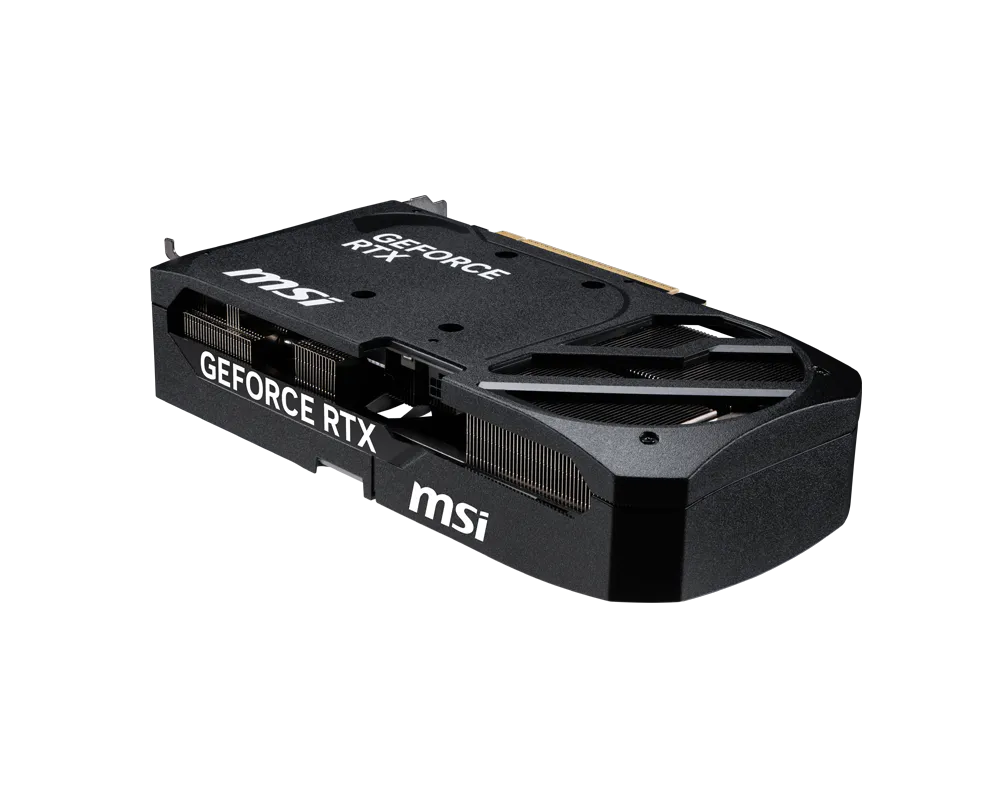 كرت شاشة MSI RTX 5070 SHADOW يوضح المنافذ
