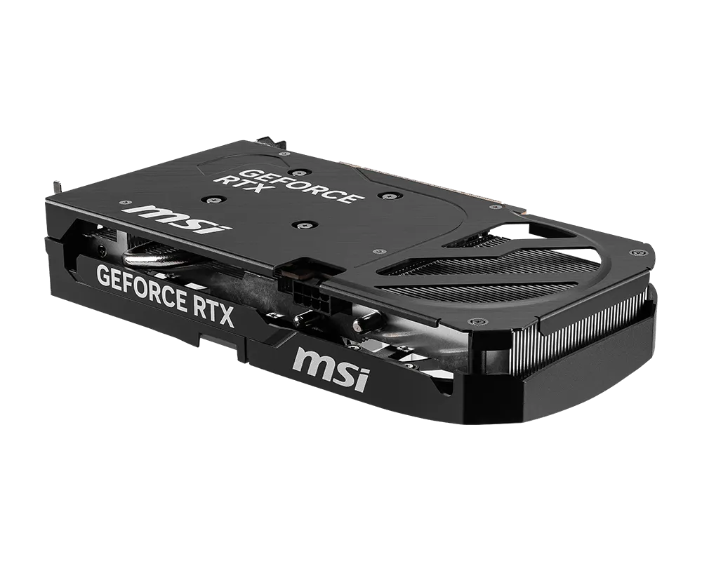 كرت شاشة MSI RTX 5060 Ti SHADOW يوضح المنافذ