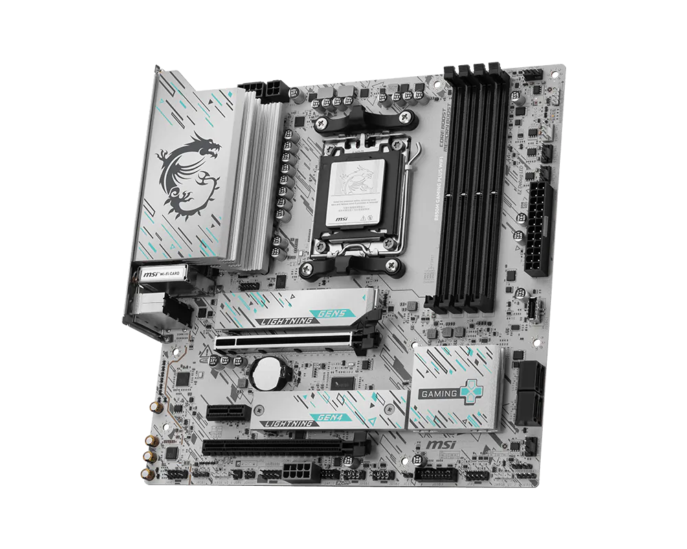 لوحة أم MSI Gaming Plus B850M WIFI 7 5G LAN Socket AM5