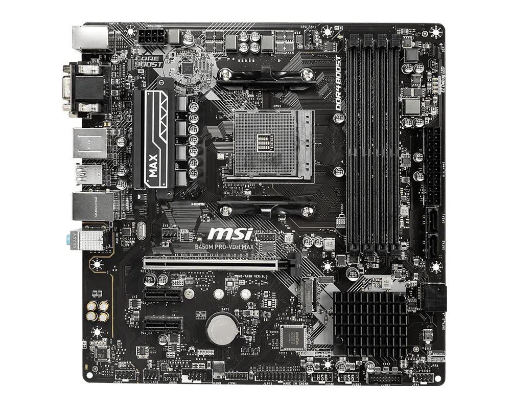 لوحة الأم MSI B450M PRO-VDH MAX AM4 AMD