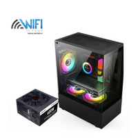 كيس ARKTEK AK-33 أسود مع باور 600W وإضاءة ARGB