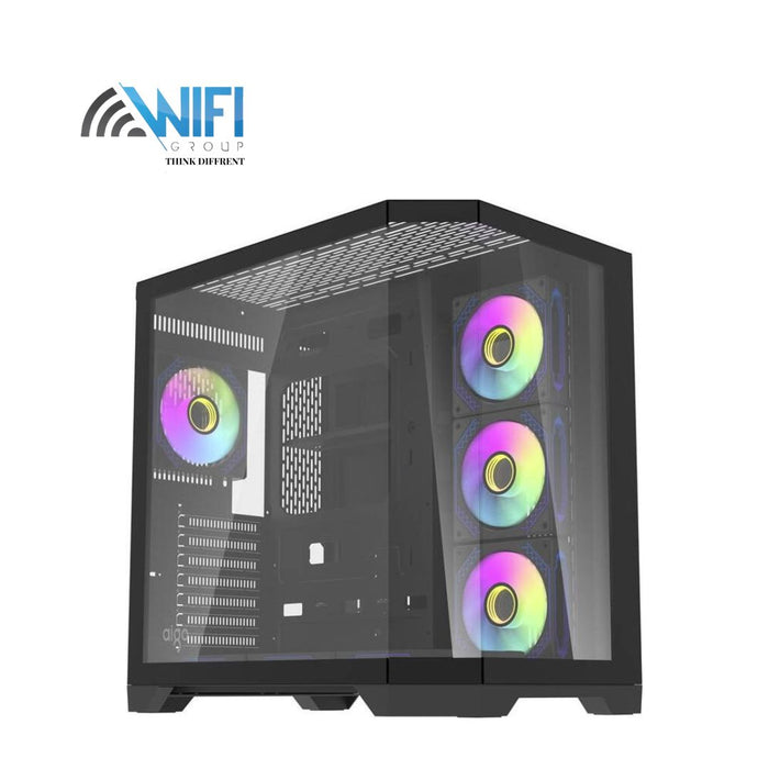 كيس DarkFlash FT418 PRO أسود 7 مراوح ARGB