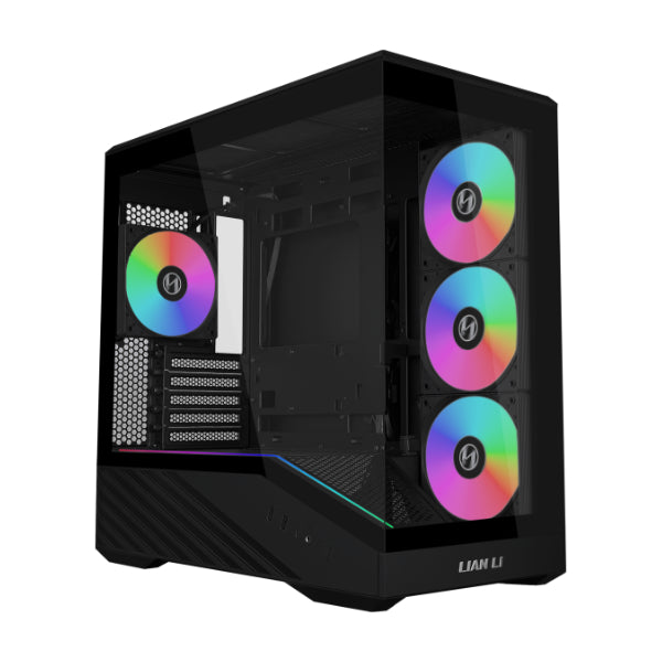 Lian Li Vector V100 Mini 4 Fan ARGB Type-C + RB750 750W 80 Plus Bronze ATX 3.1 modular SATA Black Micro Tower Gaming Case