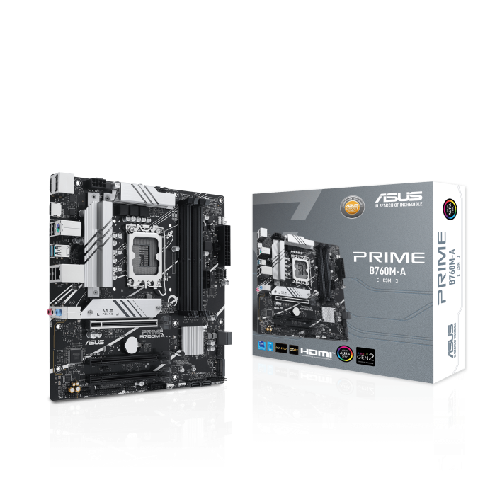 ASUS Prime B760M-A-CSM DDR5 Motherboard - Front View