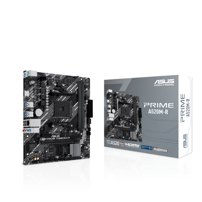 ASUS Prime A520M-R Motherboard - Front View