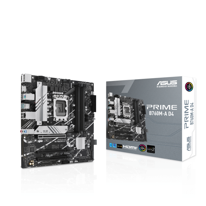 ASUS Prime B760M-A D4 Motherboard - Front View