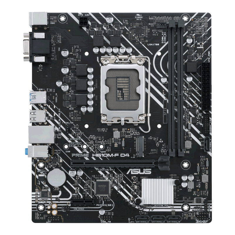 ASUS Prime H610M-F D4 Motherboard - Detail View